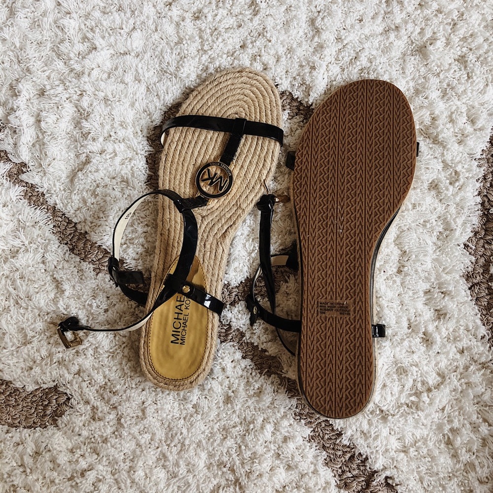 Black Strappy Espadrilles - Picture 3 of 3